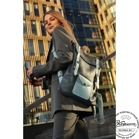 Кожаный рюкзак "Vogue New" (джинс)